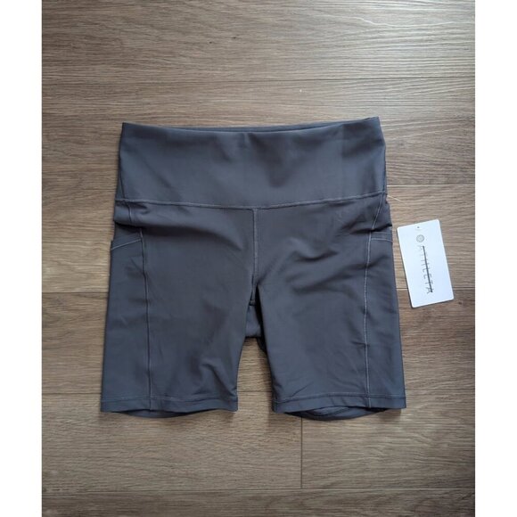 Athleta | Interval Stash High Rise 7" Short In Granite Blue - Picture 4 of 12